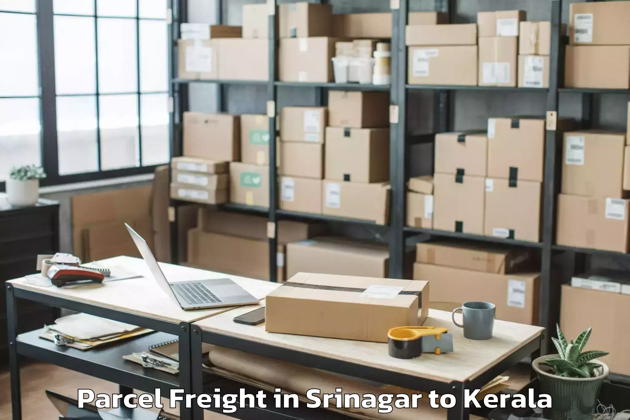 Easy Srinagar to Thrissur Parcel Freight Booking